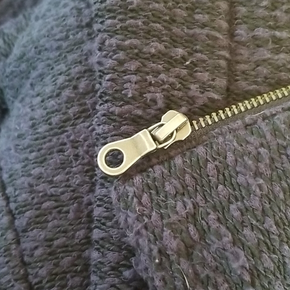 Loft Navy Blue and Black Collarless Peplum Blazer - Picture 7 of 7